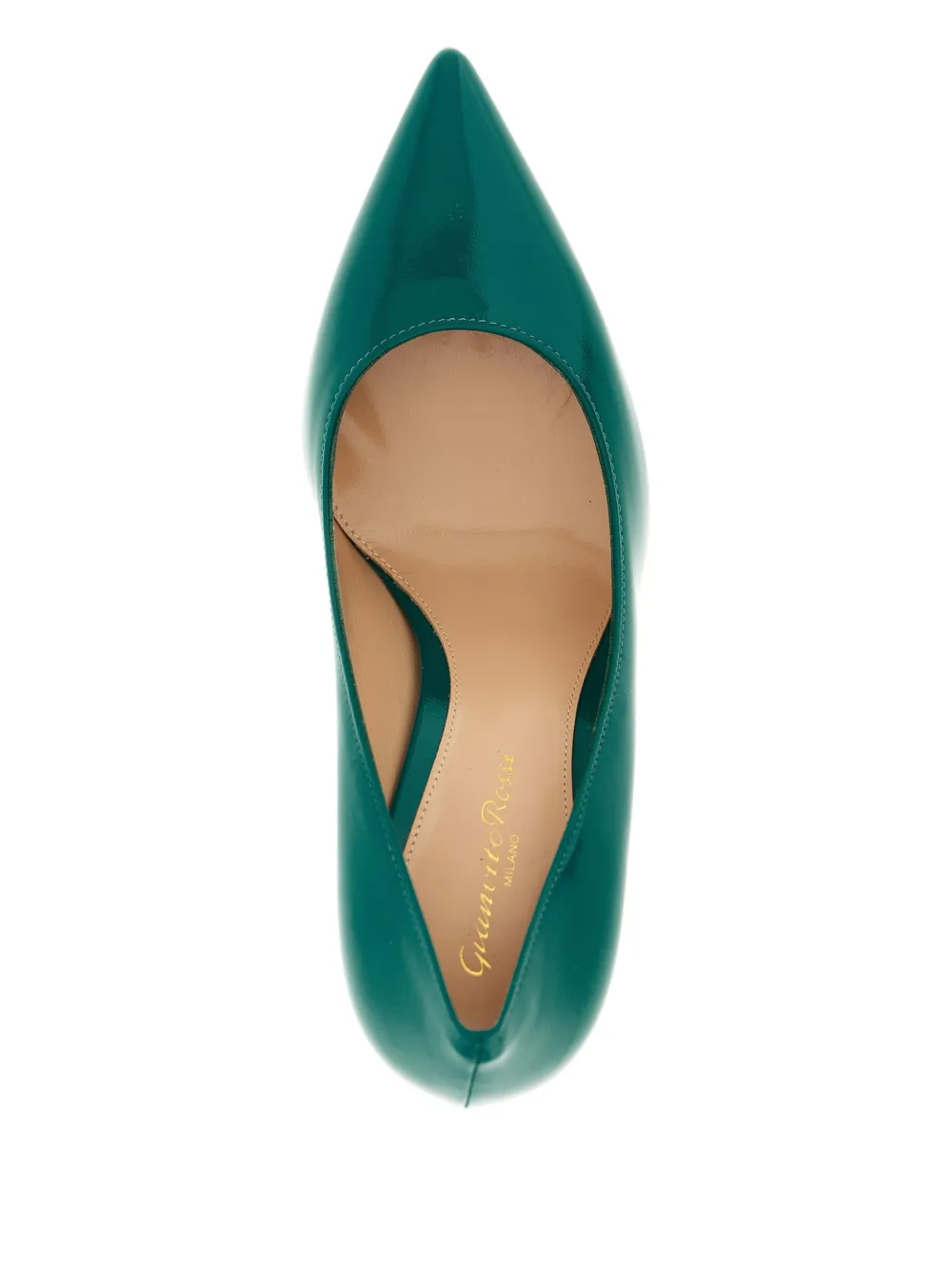 Gianvito Rossi pointed stiletto leather pumps Groen