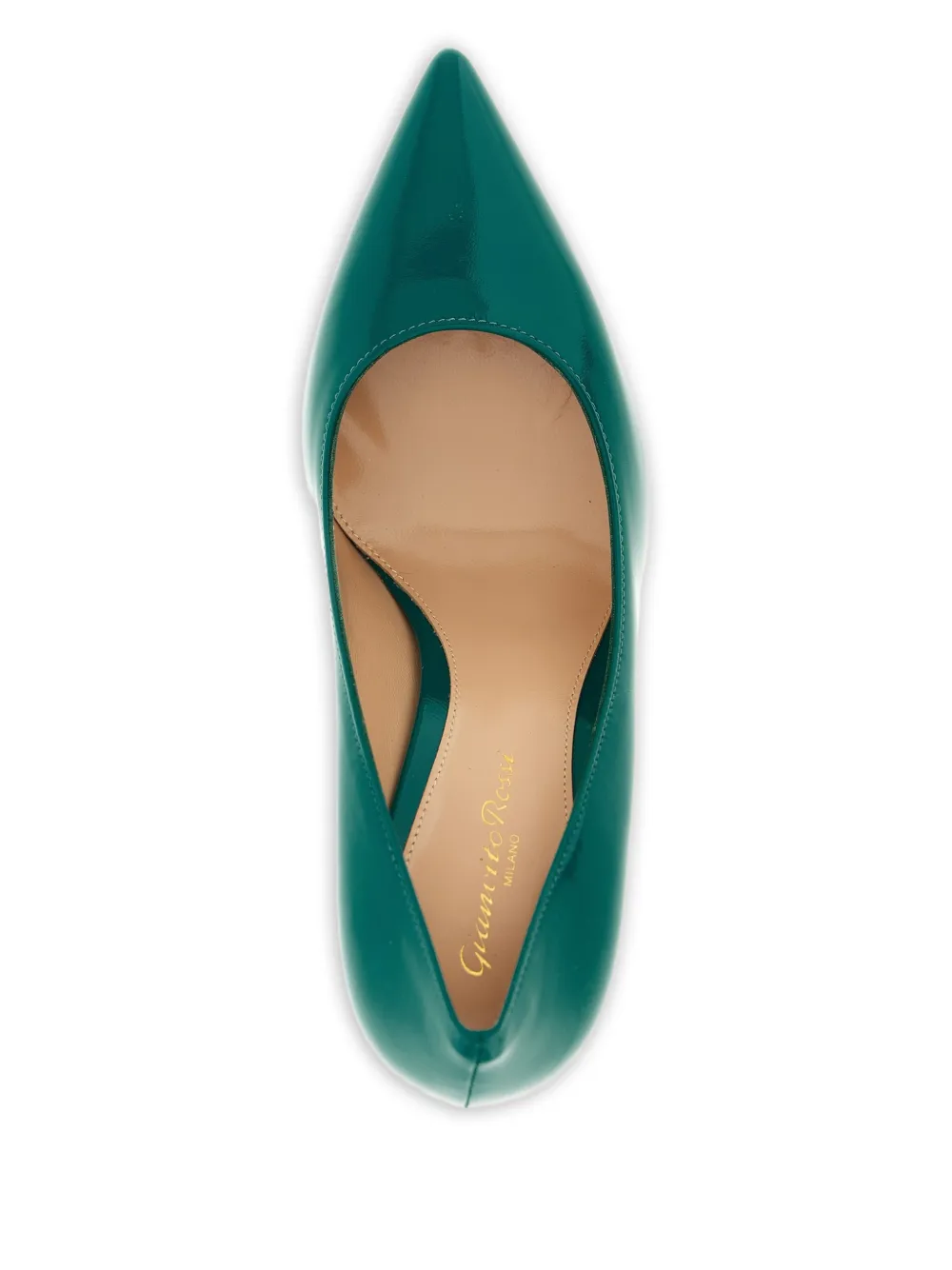 Gianvito Rossi Stiletto leren pumps met puntige neus Groen