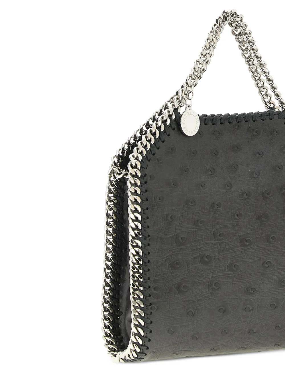 Stella McCartney Falabella kleine shopper met struisvogel Zwart