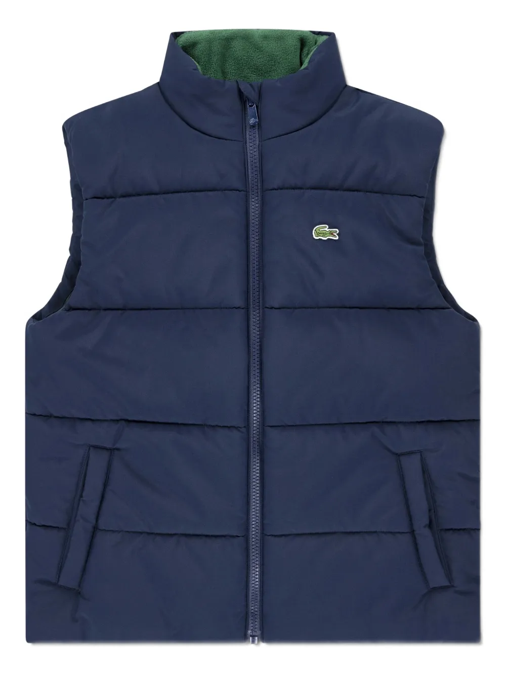 Lacoste Kids zip-up padded gilet - Blue