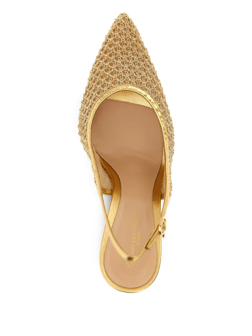 Gianvito Rossi Nikki metallic slingback pumps Goud
