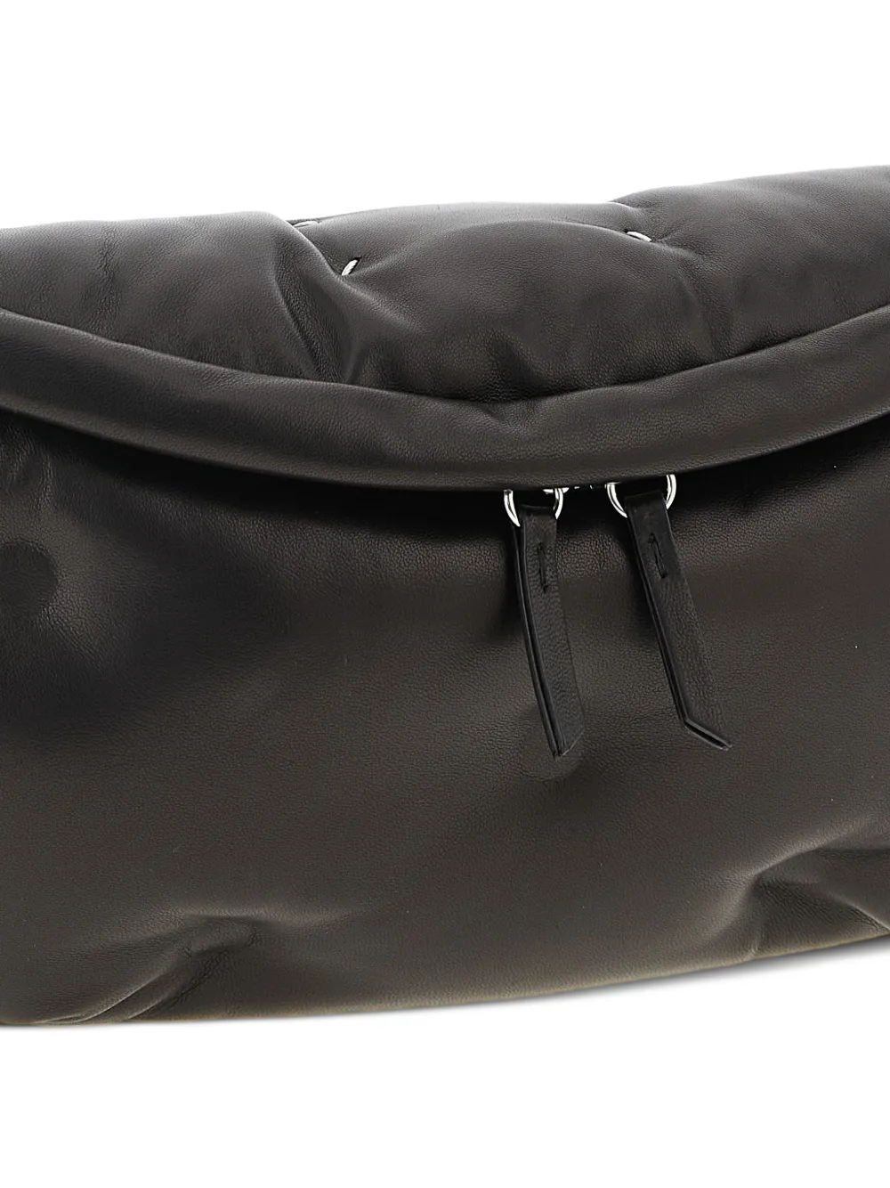 Maison Margiela Glam Slam gewatteerde leren heuptas Zwart