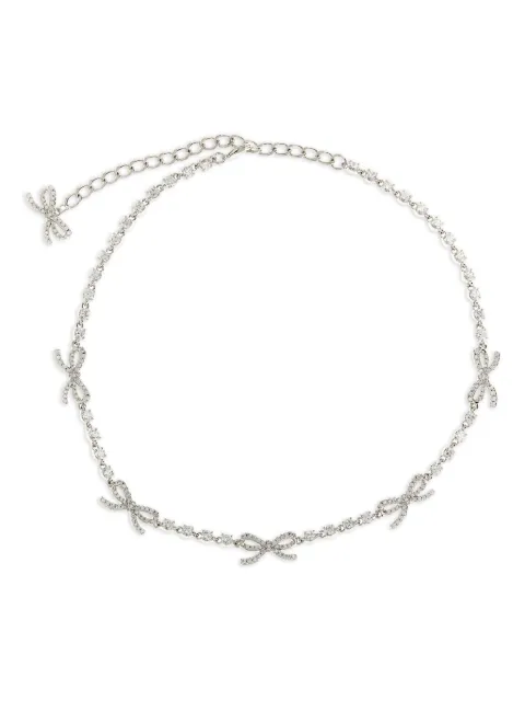 Self-Portrait collar con moños de cristal