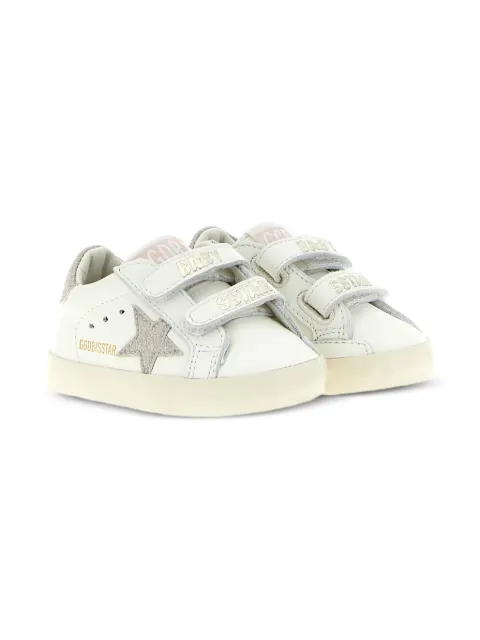 Golden Goose Kids Old School glitter-heel leather sneakers