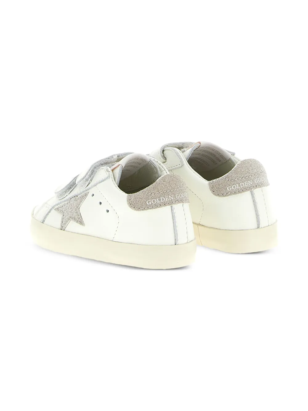 Golden Goose Kids Old School leren sneakers met glitter Wit