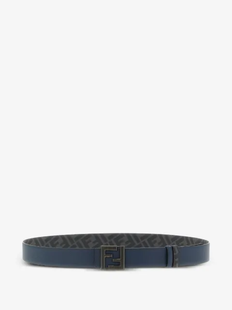 FENDI monogram-print leather belt