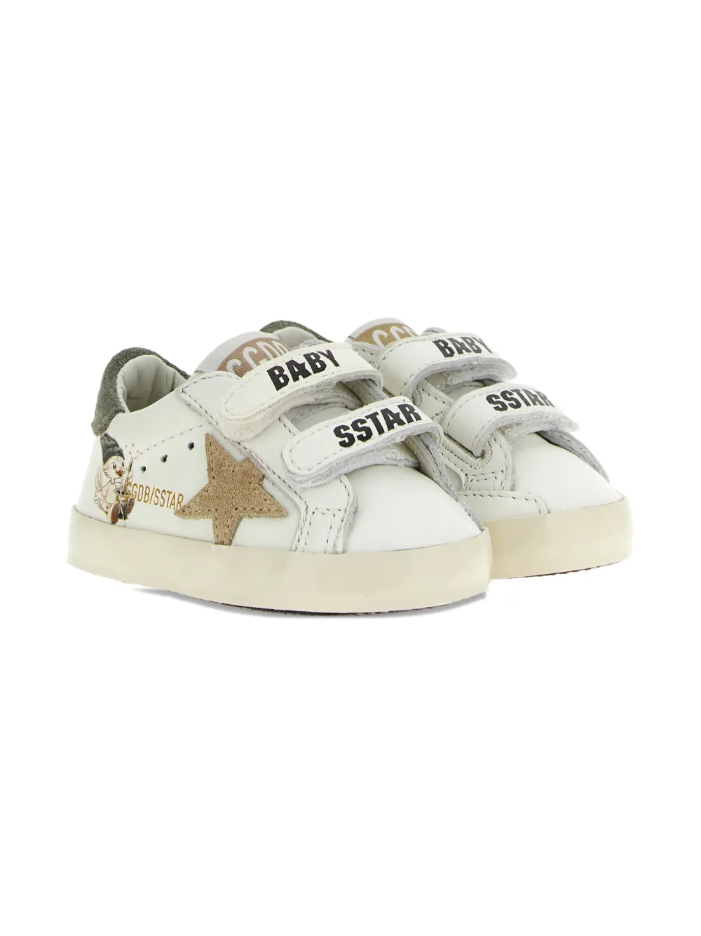 Golden Goose Kids star applique band sneakers Wit