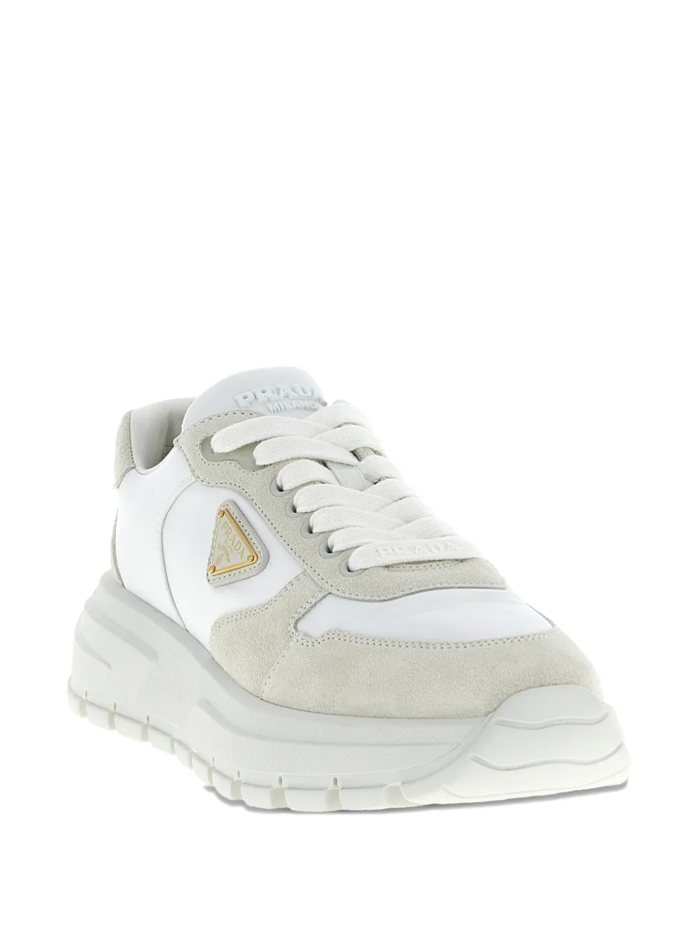 Prada Prax 01 metal-triangle sneakers - Wit
