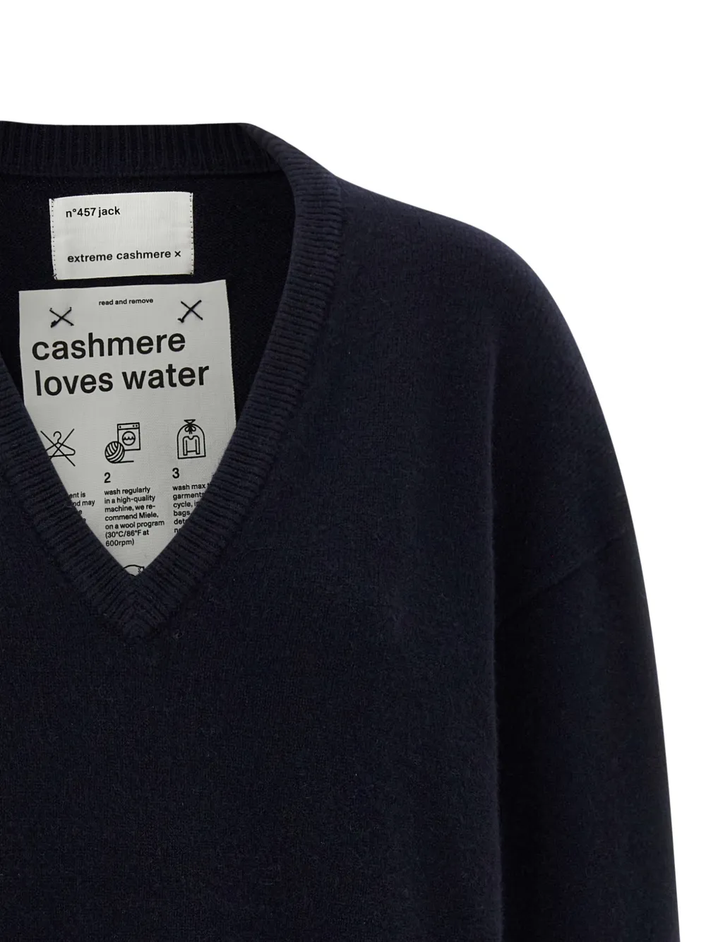 extreme cashmere Trui met V-hals en lange mouwen Blauw