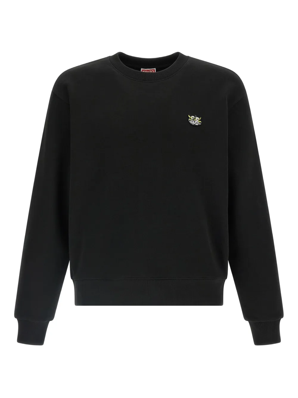 Kenzo logo-patch crew-neck sweater | Black | Image 1