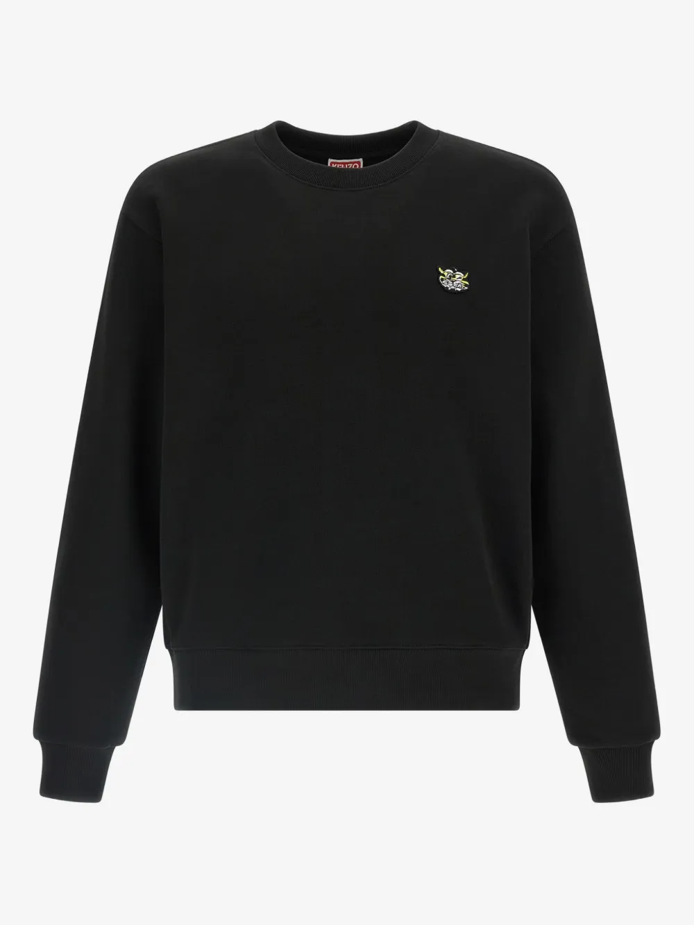 Kenzo logo-patch crew-neck sweater | Black | Image 1