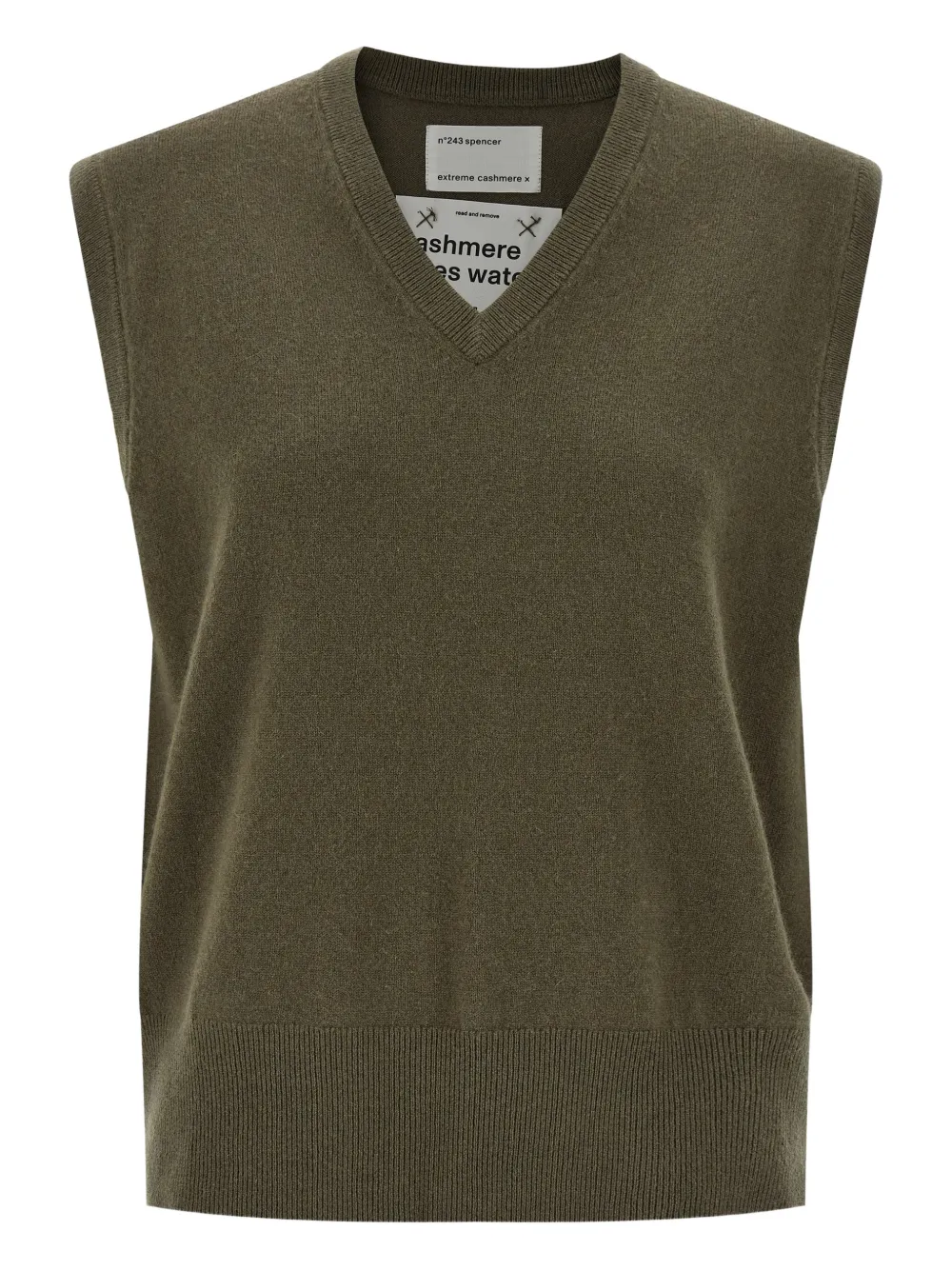 extreme cashmere Spencer V-neck vest - Verde