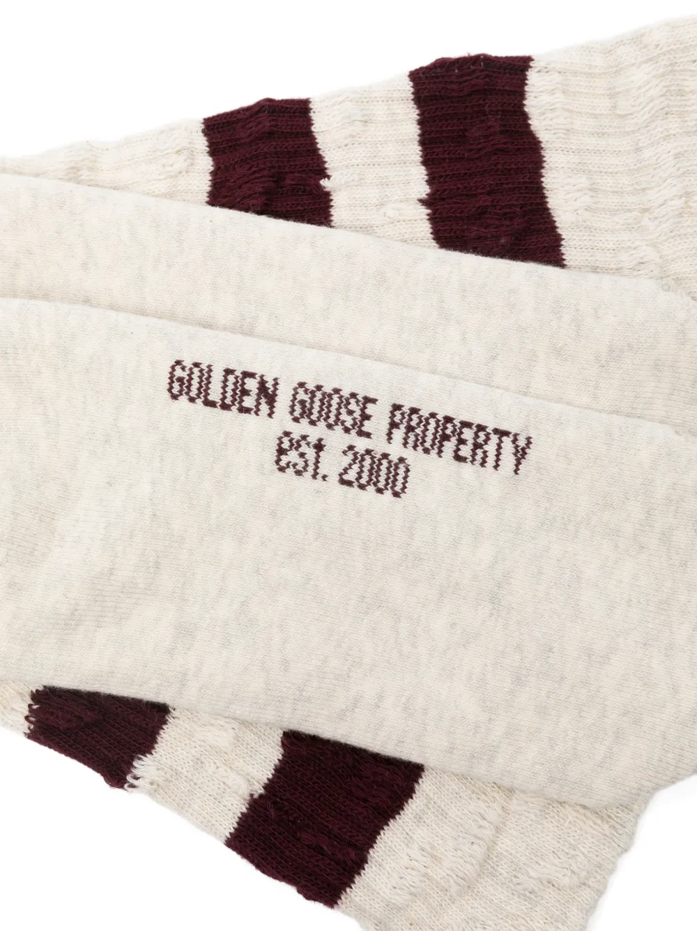  Golden Goose Striped Socks - Neutrals 