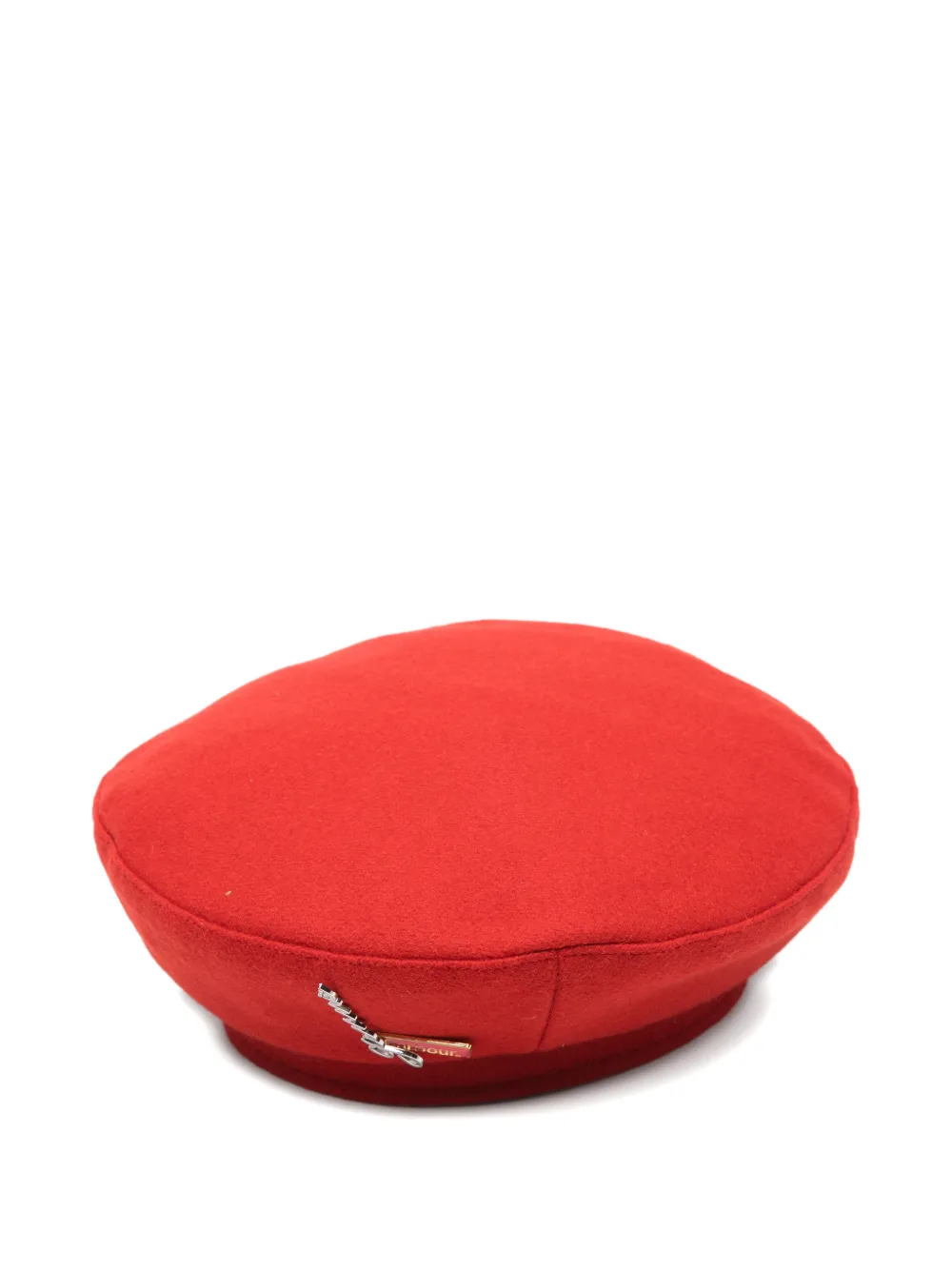 Barbour logo-brooch beret - Rosso