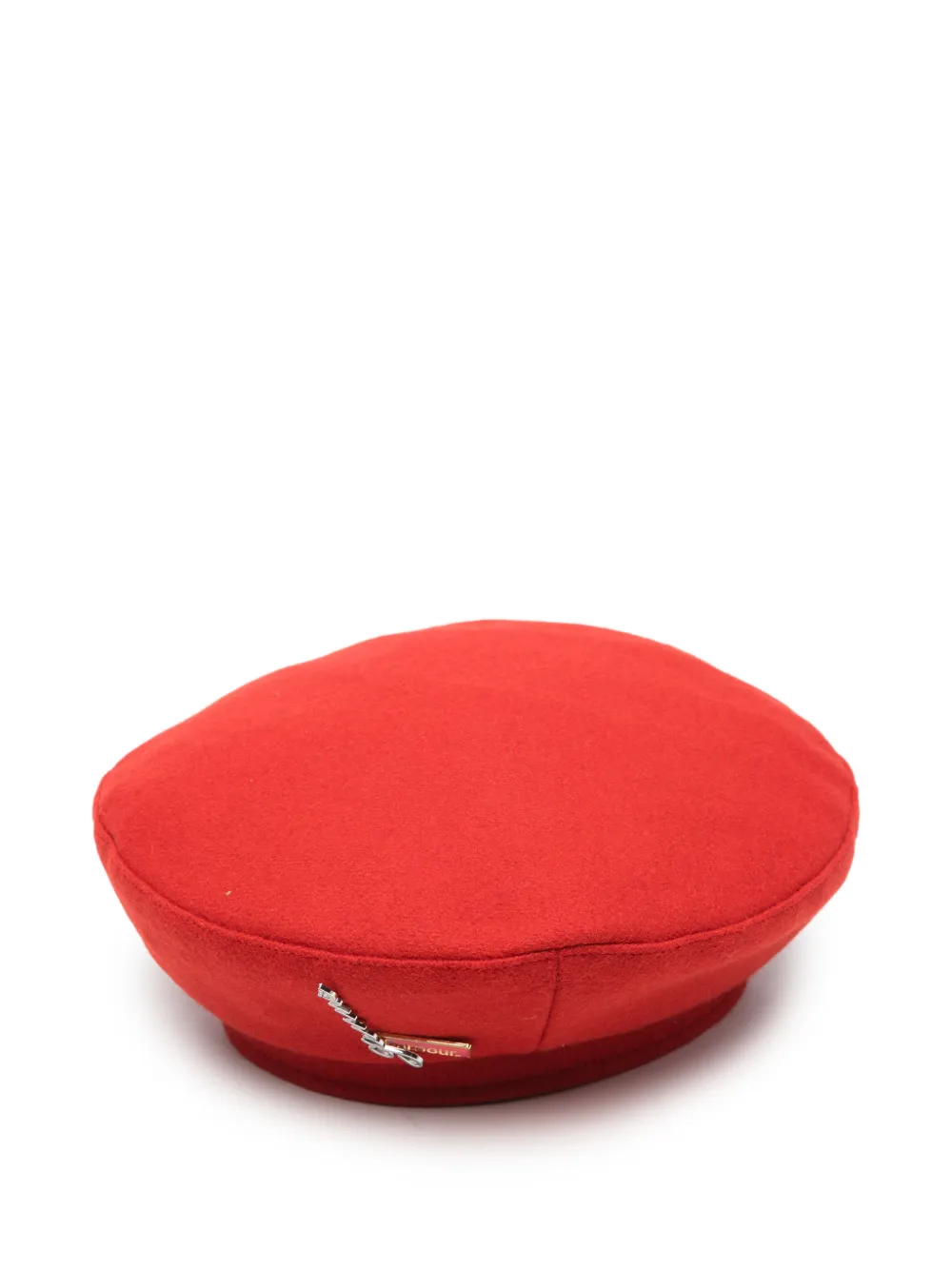 Barbour logo-brooch beret - Rosso
