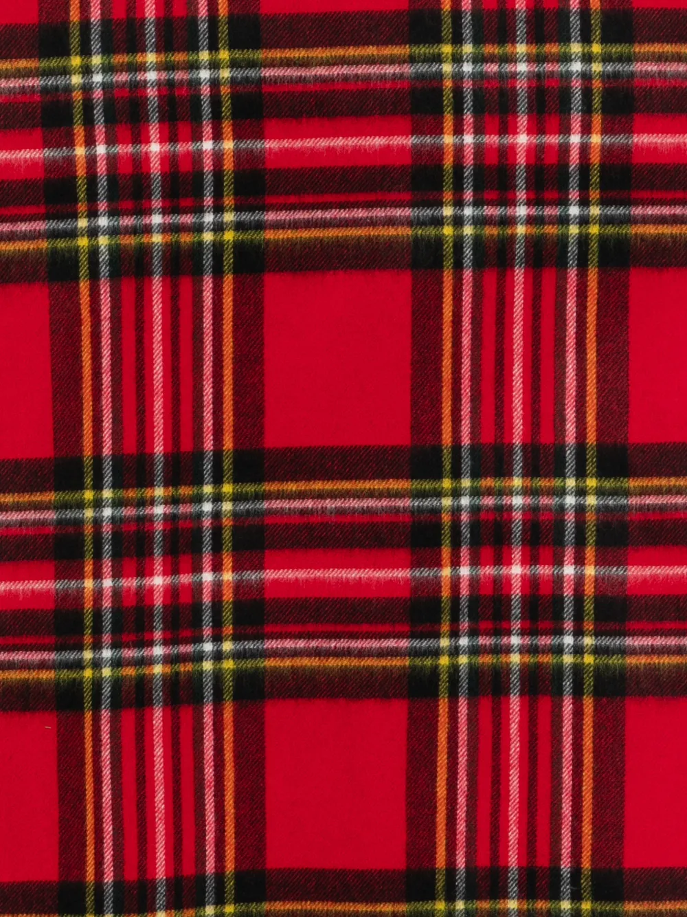 Barbour pattern fringed scarf - Rood