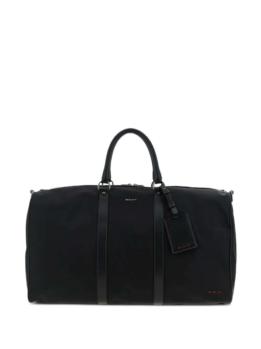 Kiton leather-tag holdall | negro | Image 1