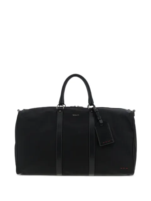 Kiton leather-tag holdall