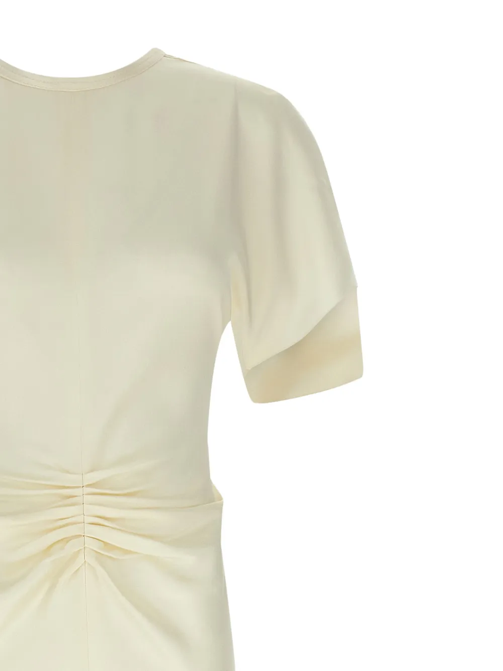 Victoria Beckham Isabella gedrapeerde avondjurk Beige