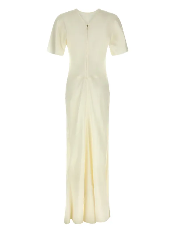 victoria beckham cream dress Victoria Beckham GATHERED WAIST FLOOR LENGTH DRESS - Occasion wear - ivory/ off-white