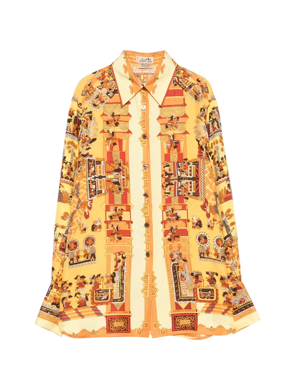 Hermès Pre-Owned Camicia con stampa anni '90 - Giallo