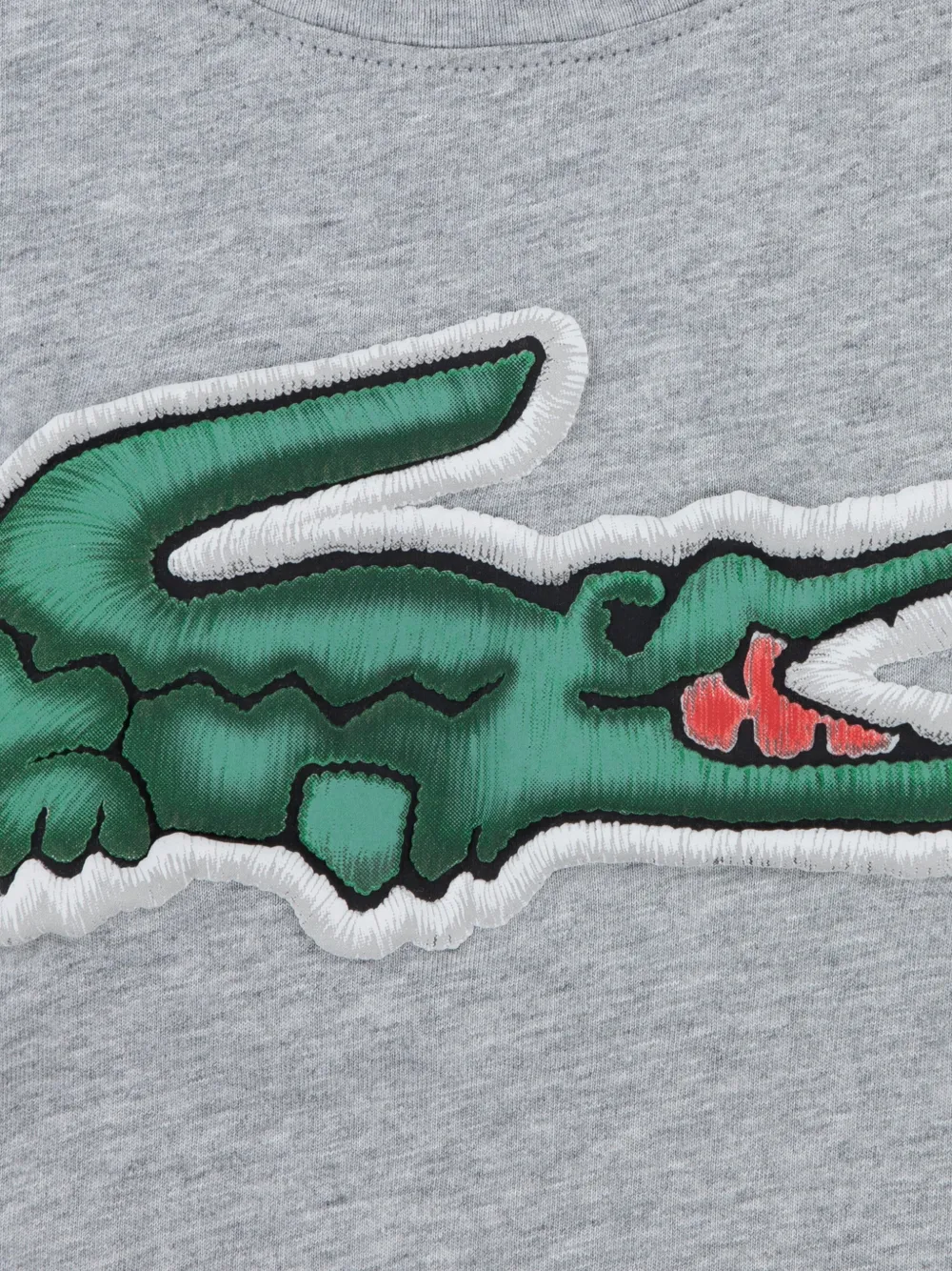 Lacoste Kids T-shirt met logo-applicatie Grijs