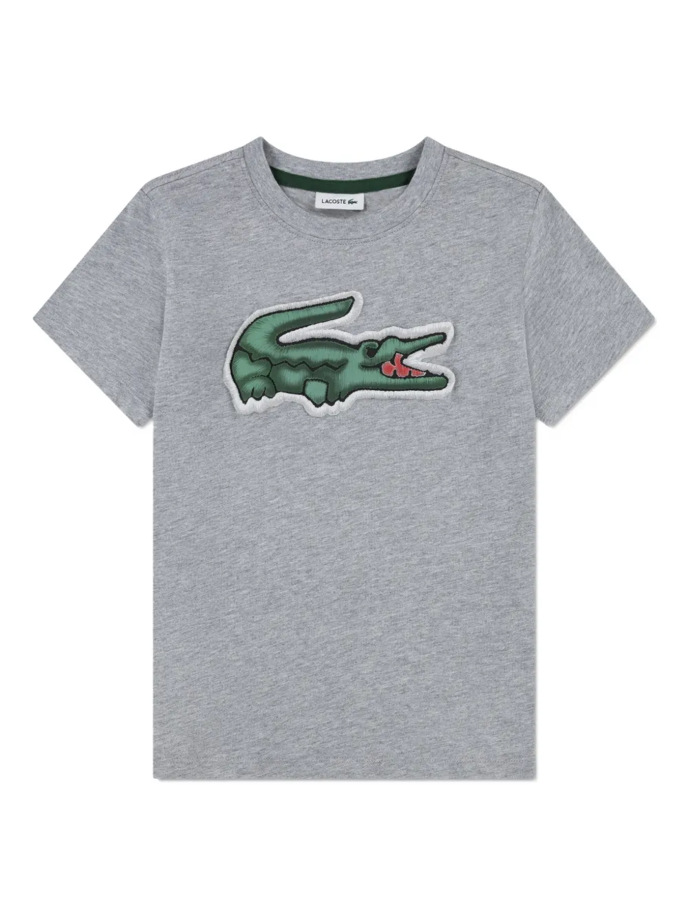 Lacoste Kids logo applique T-shirt - Grigio