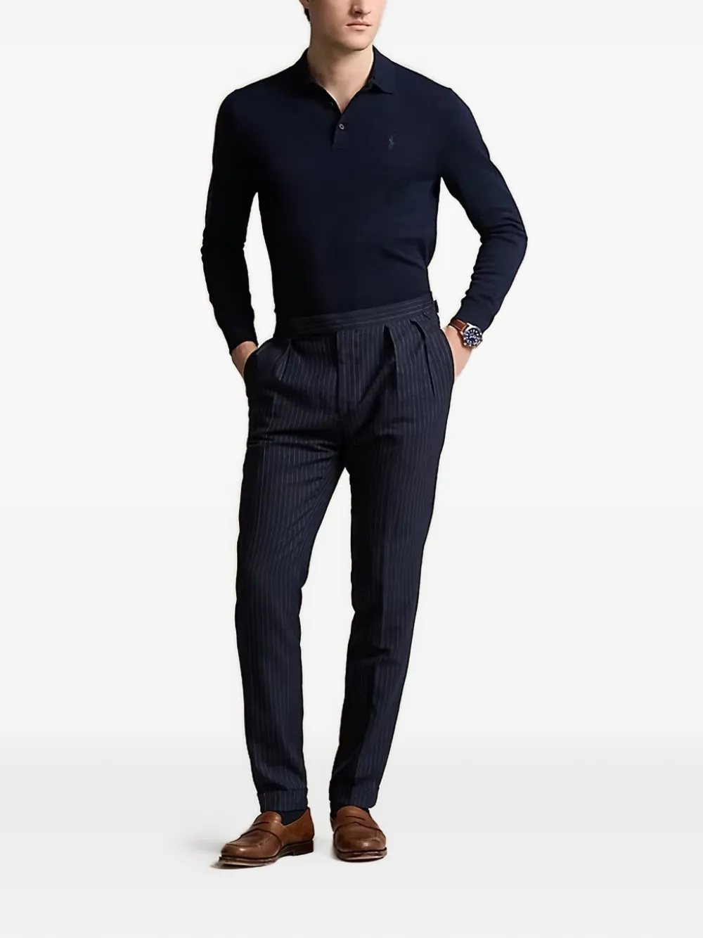 Polo Ralph Lauren long-sleeved polo shirt - Blauw