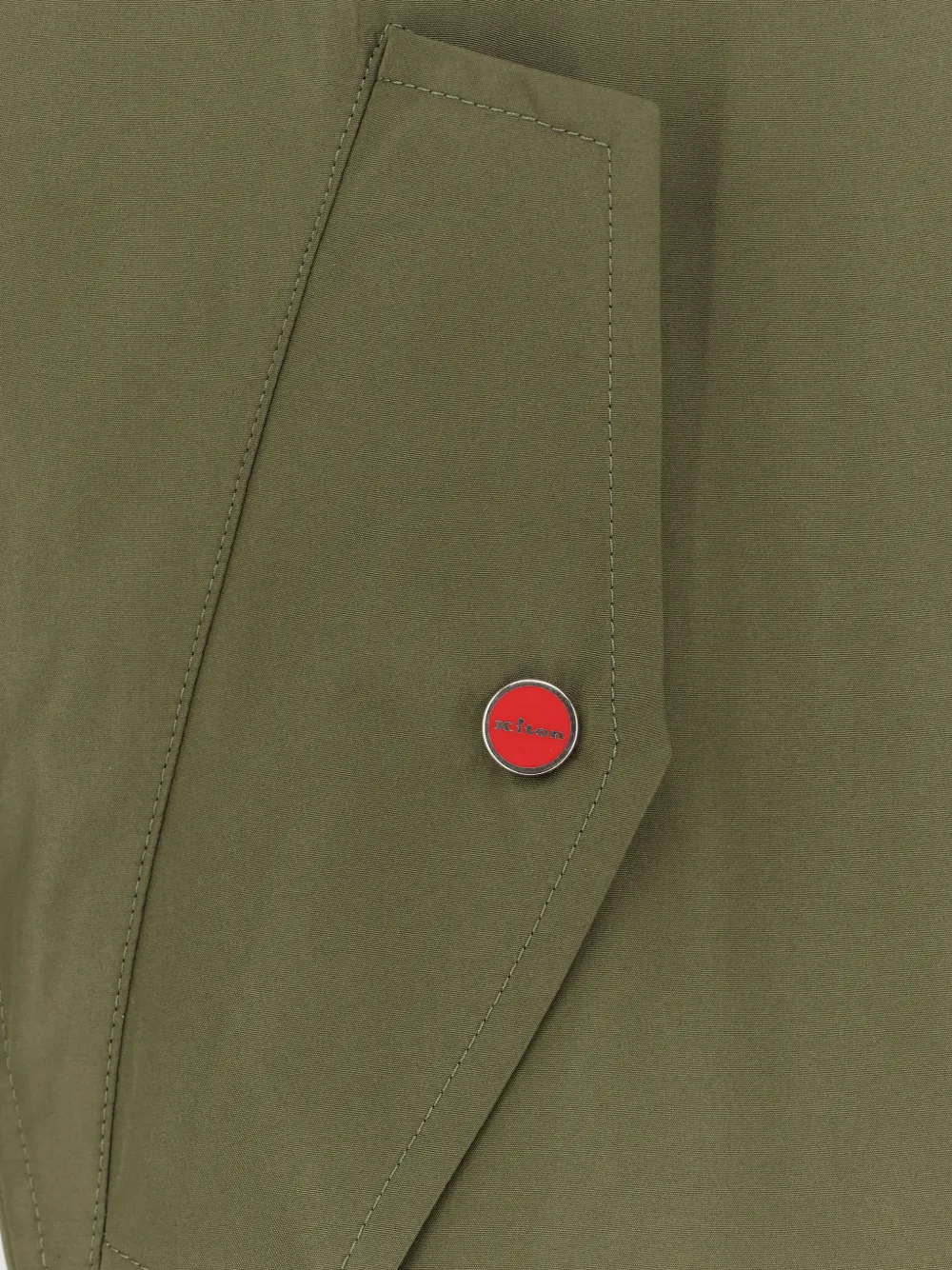  Kiton Rubberised-trim Jacket - Green 