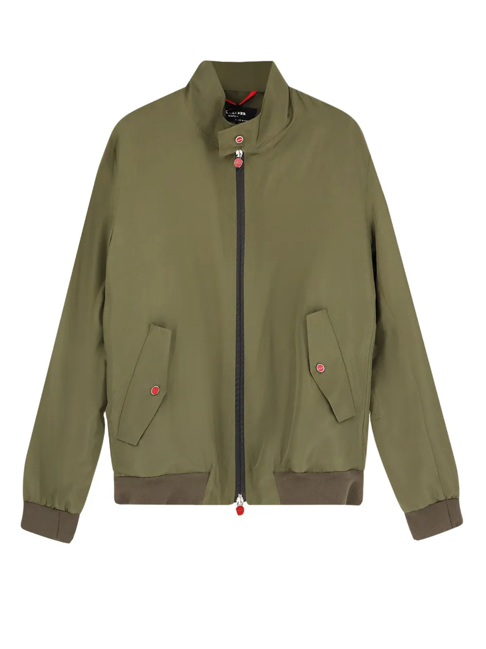Kiton rubberised-trim jacket | Green | Image 1