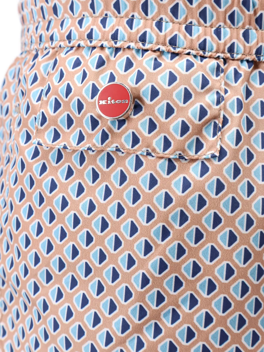  Kiton Geometric-print Swim Shorts - Red 