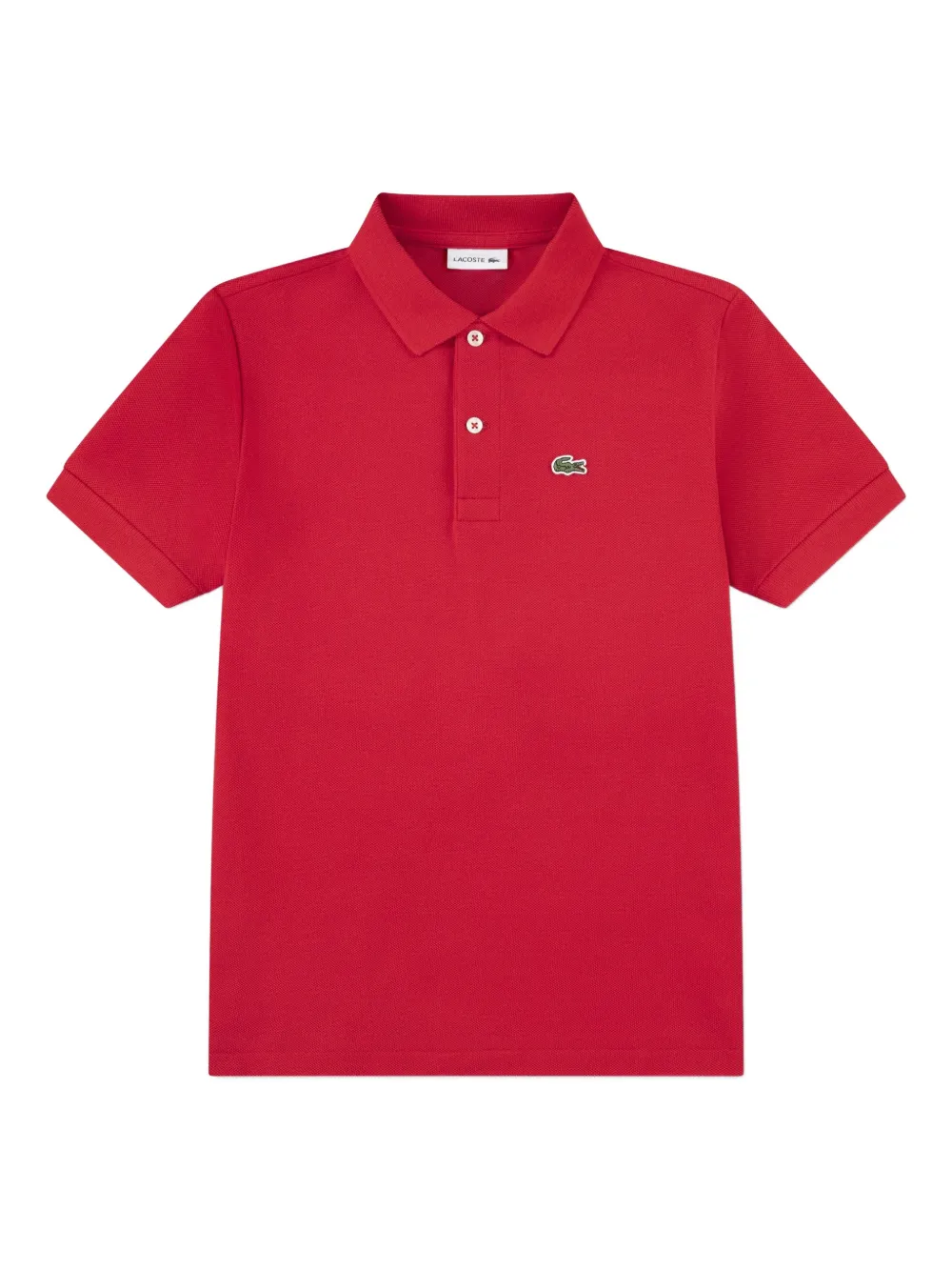 Lacoste Kids logo-appliqué polo shirt - Rosso