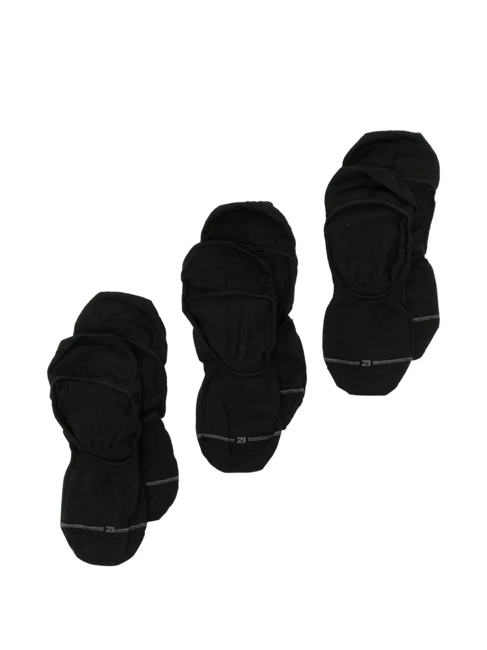 Zegna Logo-embroidered Socks (set Of Four) In Black