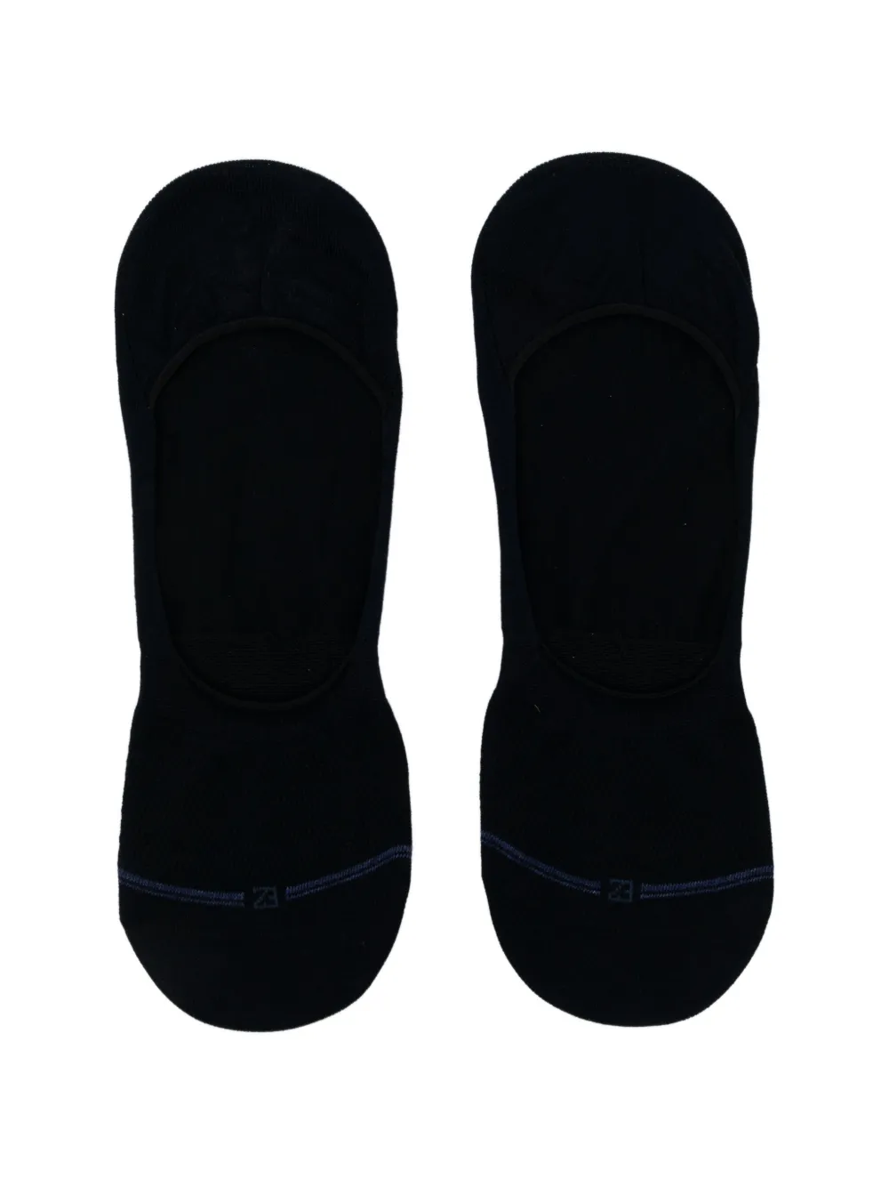 Zegna Logo-embroidered Socks In Blue