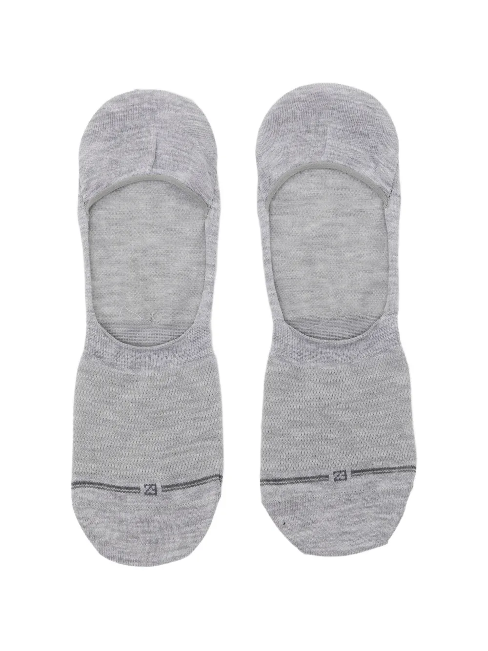 Zegna Logo-embroidered Socks In Gray
