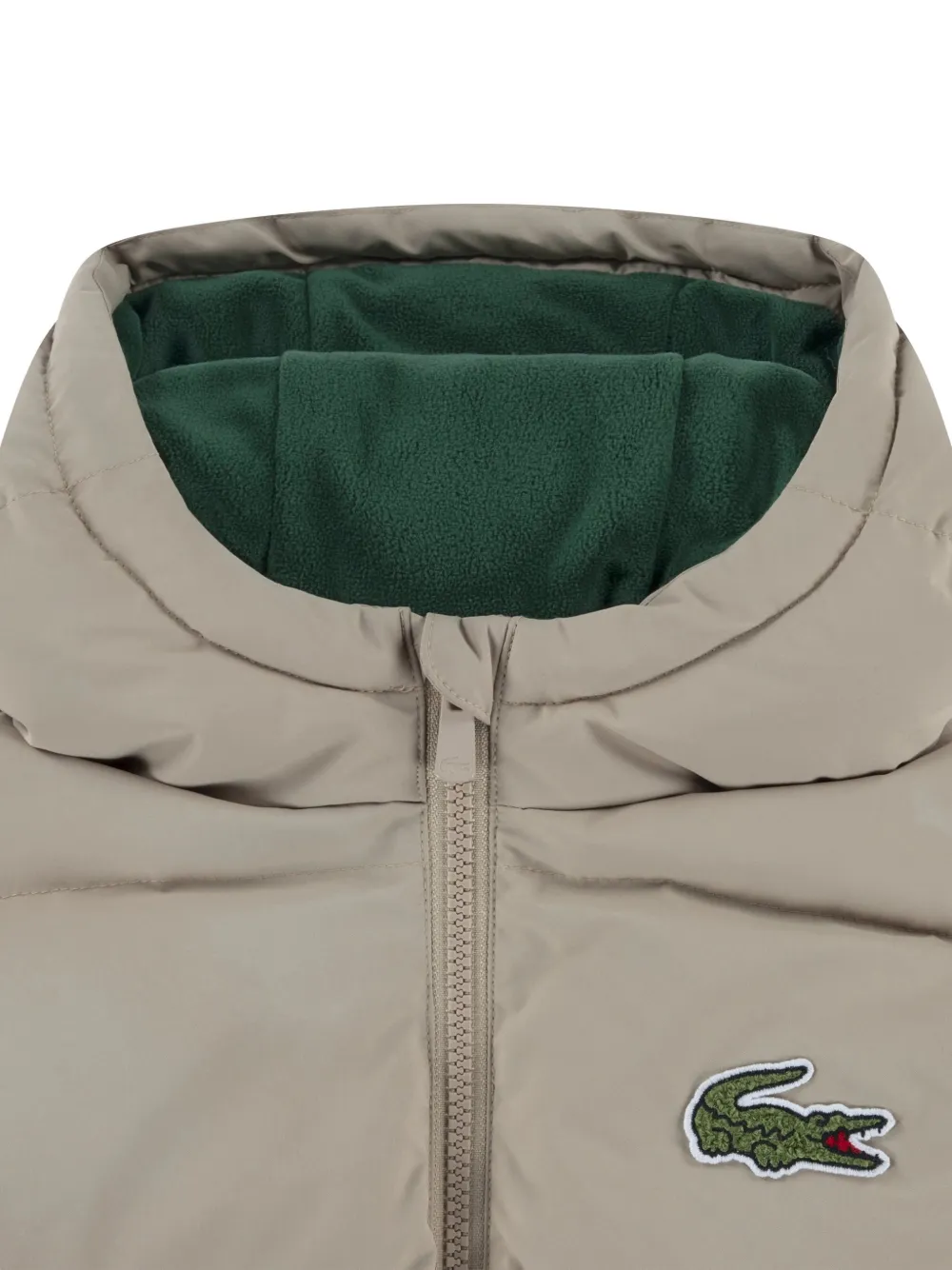  Lacoste Kids Padded Hooded Jacket - Neutrals 