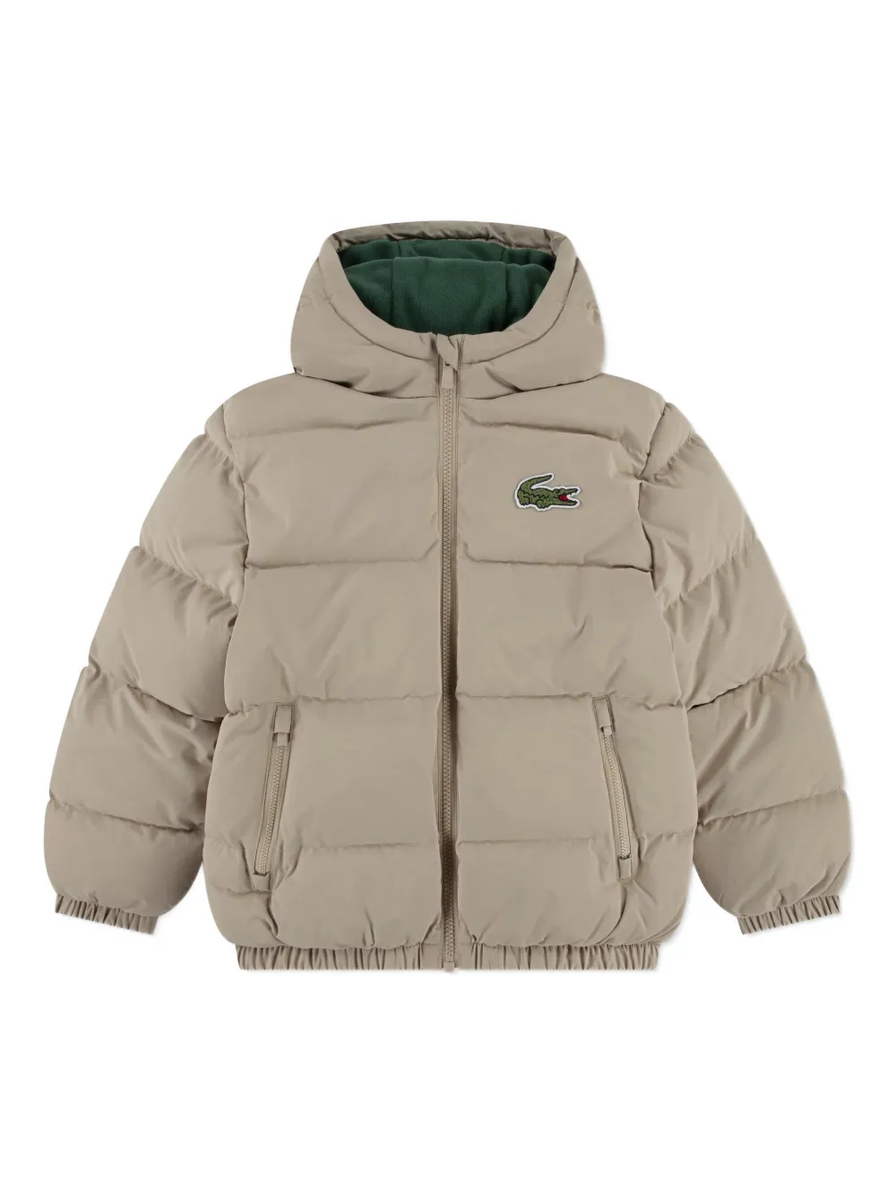 Lacoste Kids padded hooded jacket - Toni neutri