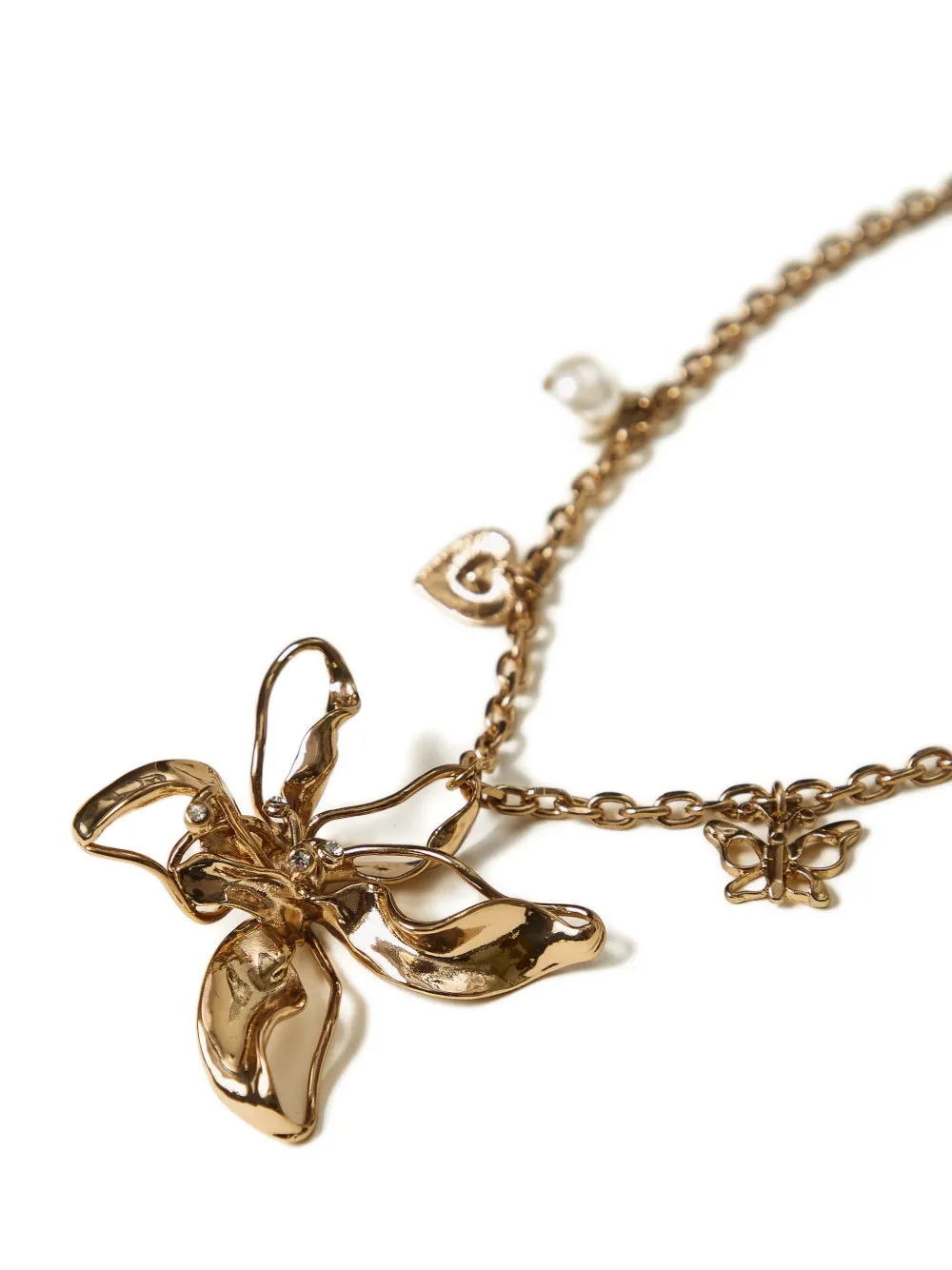 TWINSET flower charm necklace - Goud