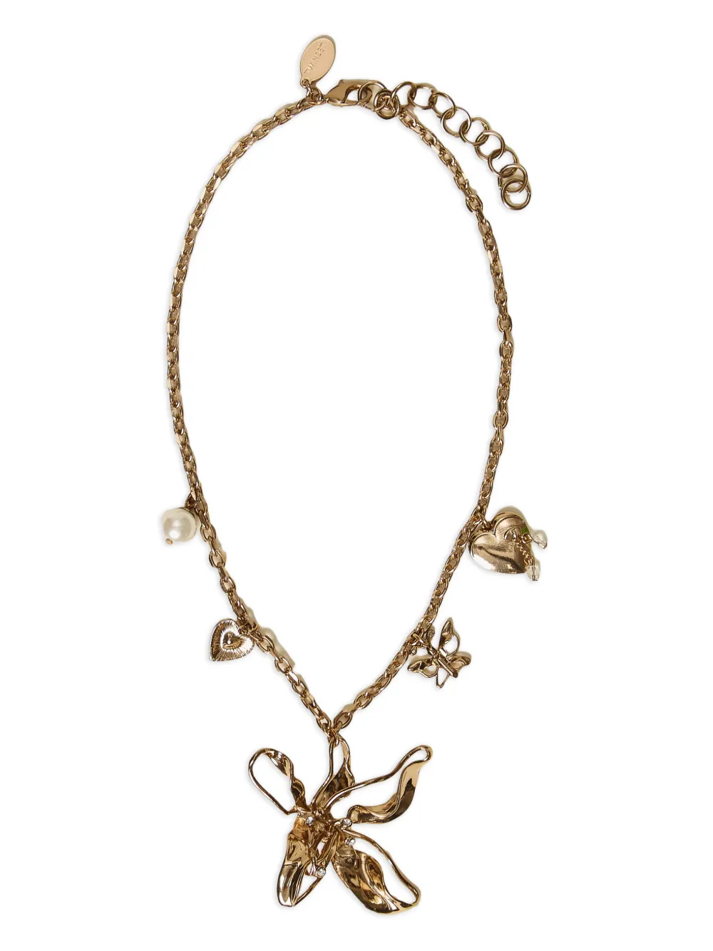 TWINSET flower charm necklace - Oro