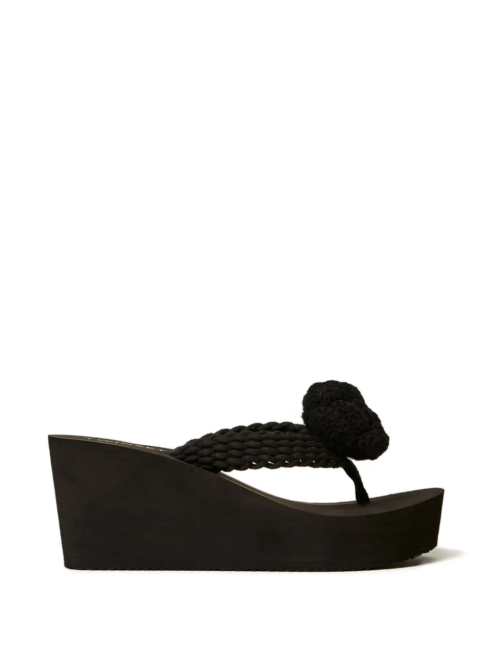 TWINSET Sandalen met bloemdetail Zwart