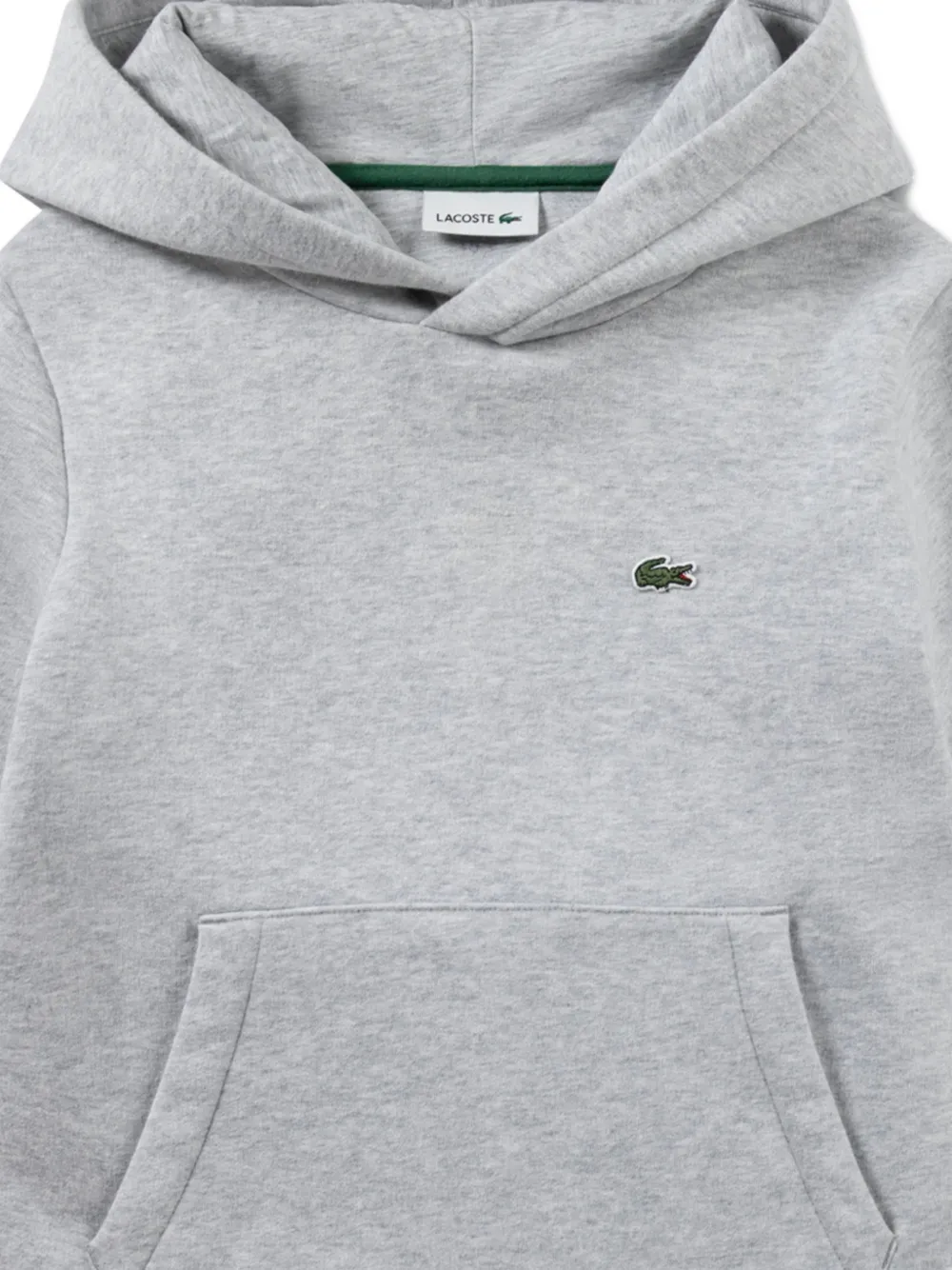 Lacoste Kids Hoodie met logodetail Grijs