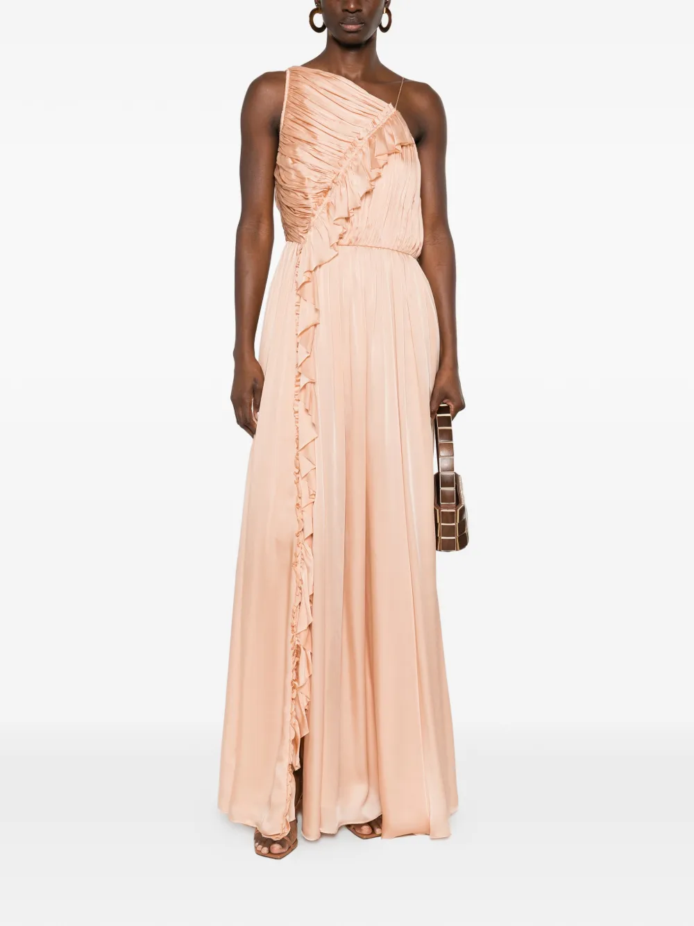 Ulla Johnson Aisha ruffled one-shoulder maxi dress - Beige
