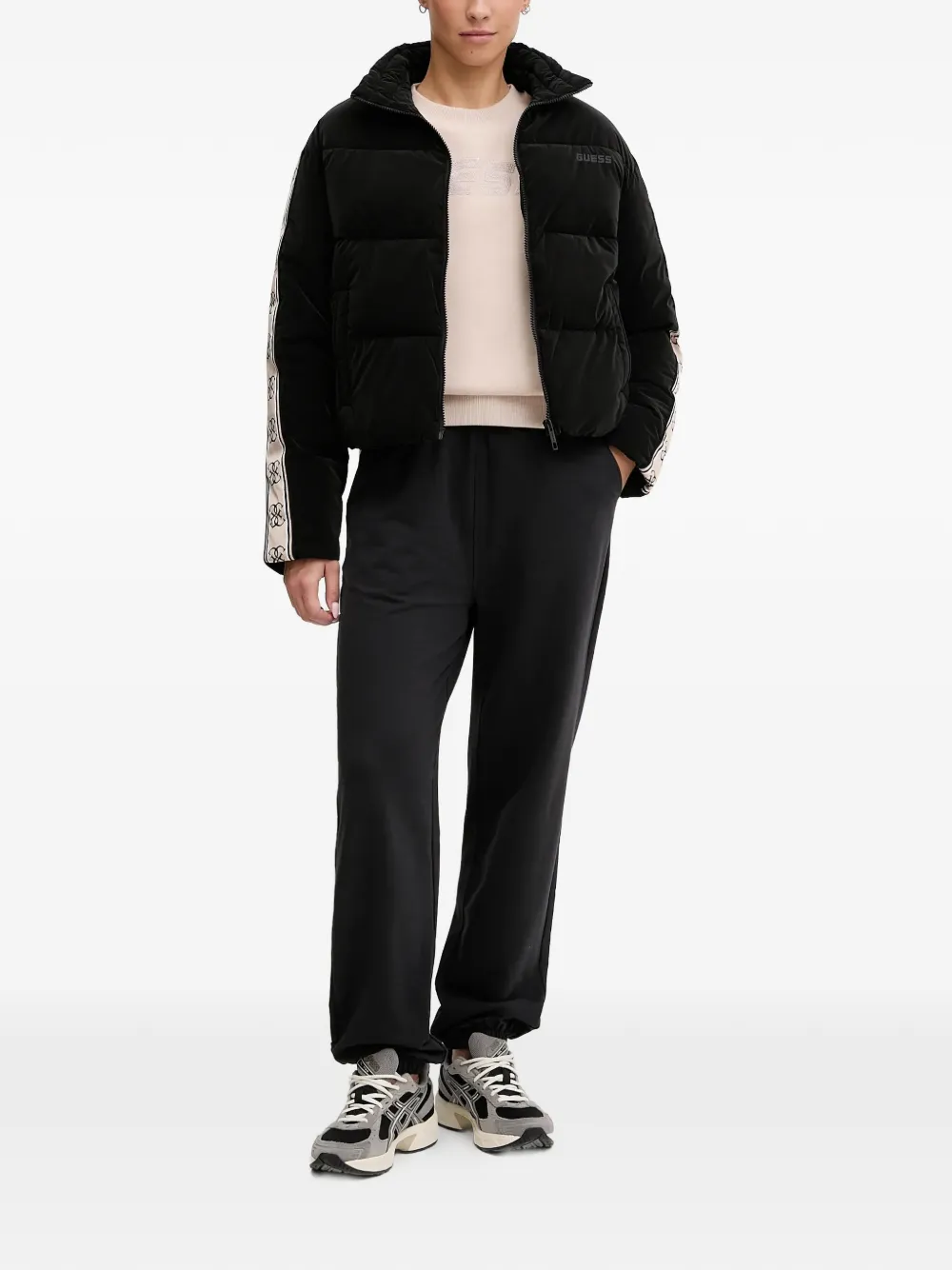 GUESS USA Gewatteerd jack Zwart