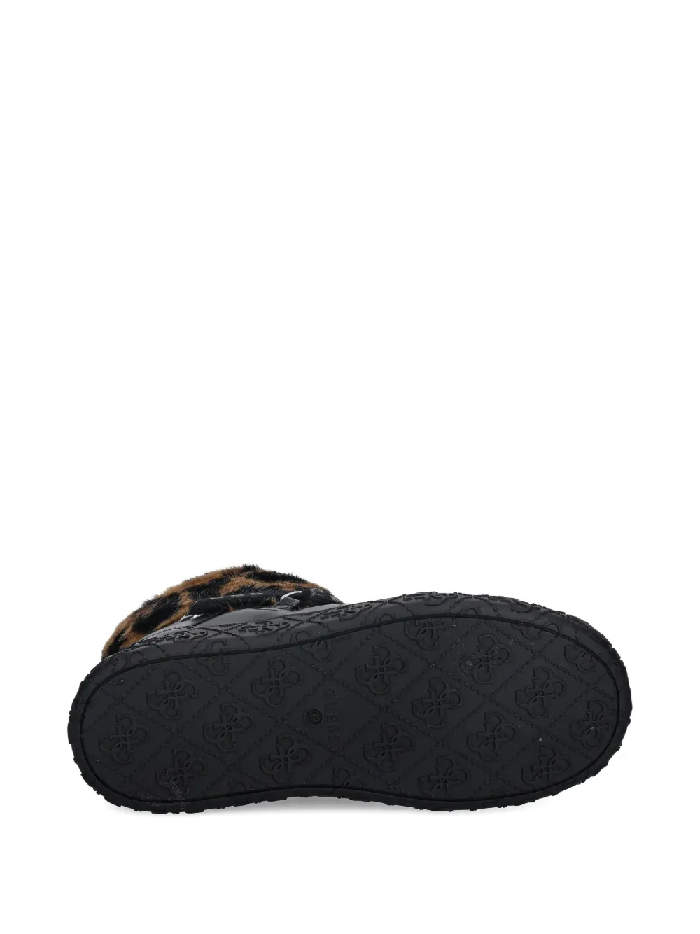 GUESS USA Unessa enkellaarzen met afwerking van imitatiebont Zwart