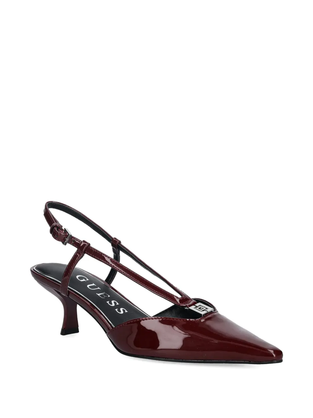 GUESS USA pointed-toe strap heeled pumps Rood