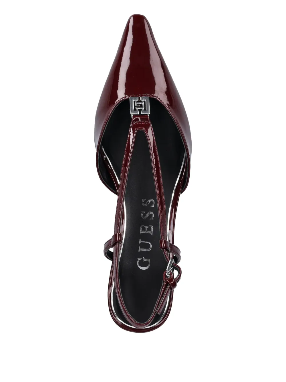 GUESS USA pointed-toe strap heeled pumps Rood