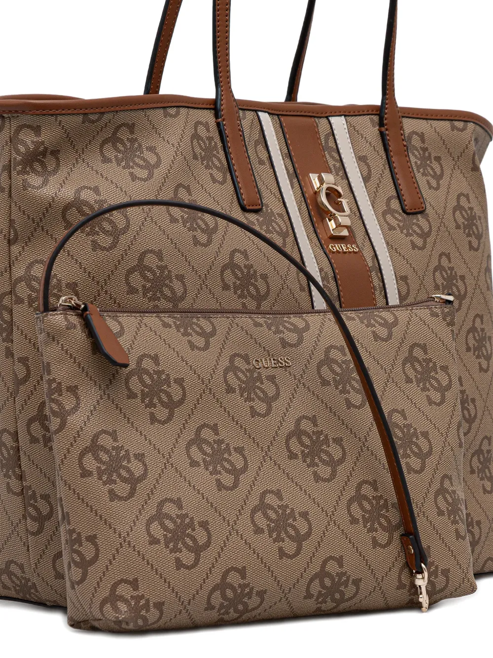 Erenia Monogram Stripe Tote Bag