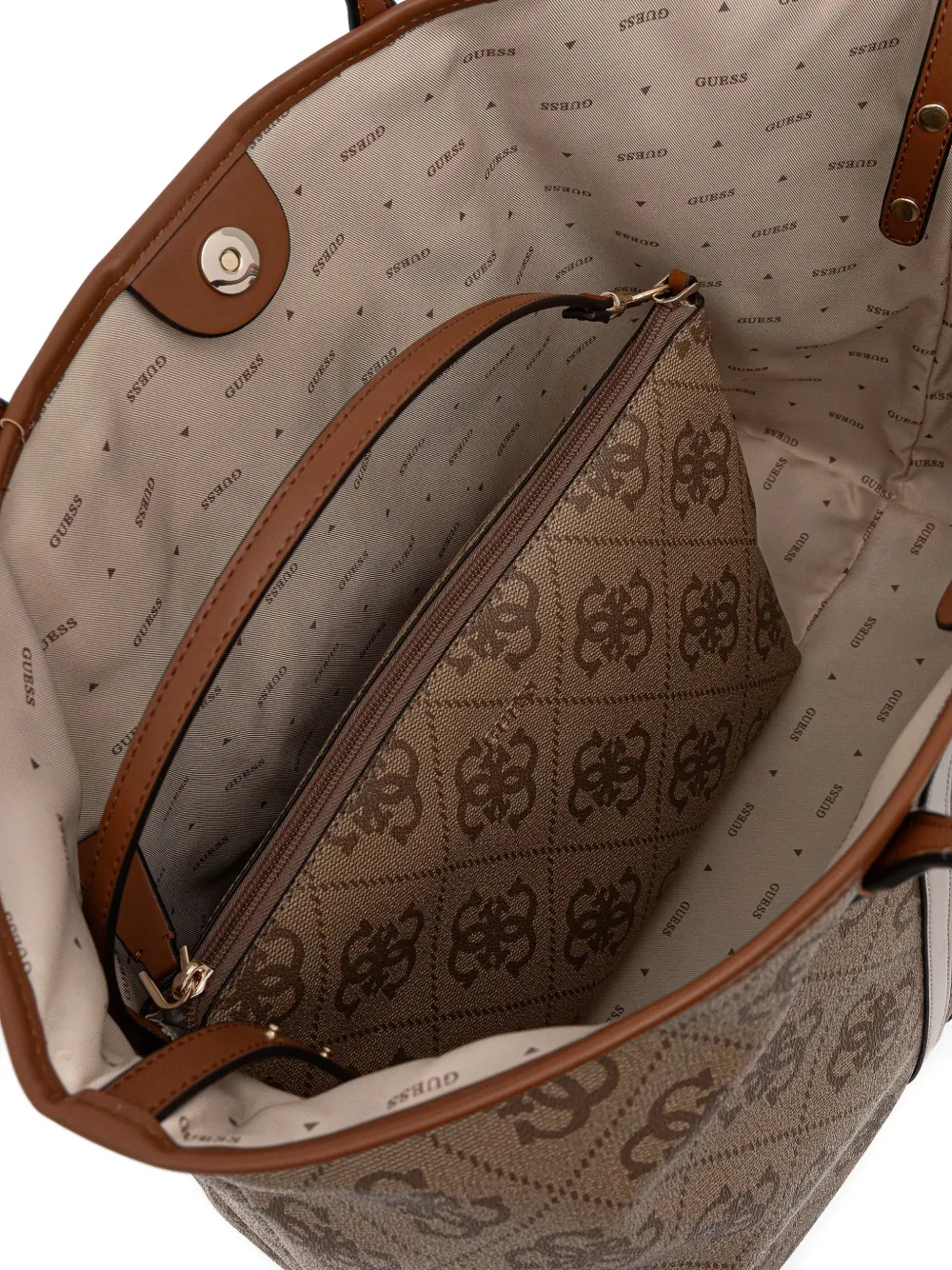 Erenia Monogram Stripe Tote Bag