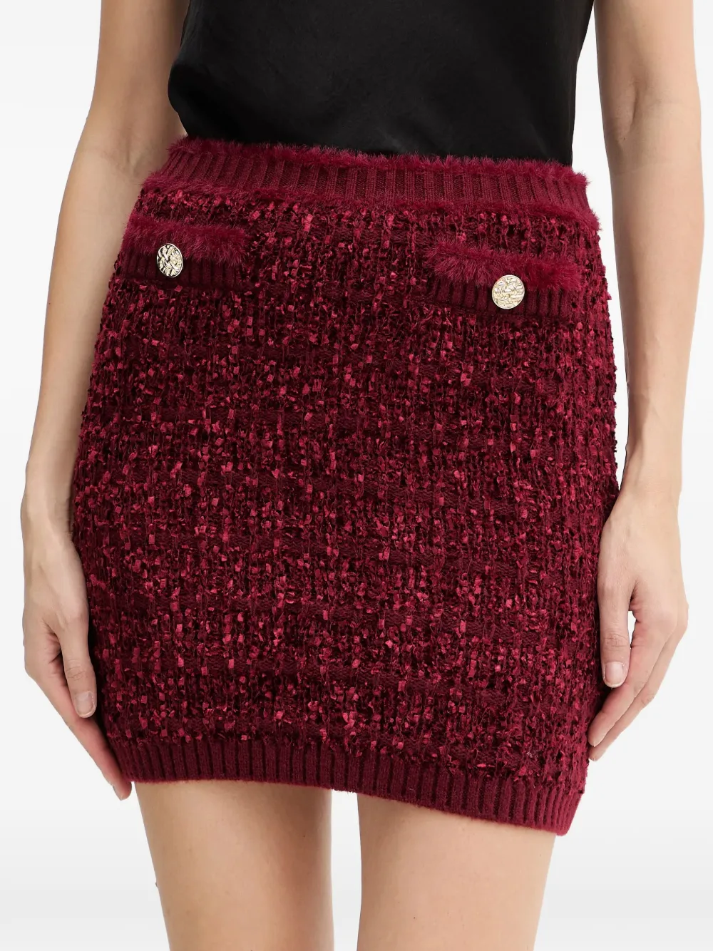GUESS USA textured button mini skirt | Fitted Skirts | Image 2