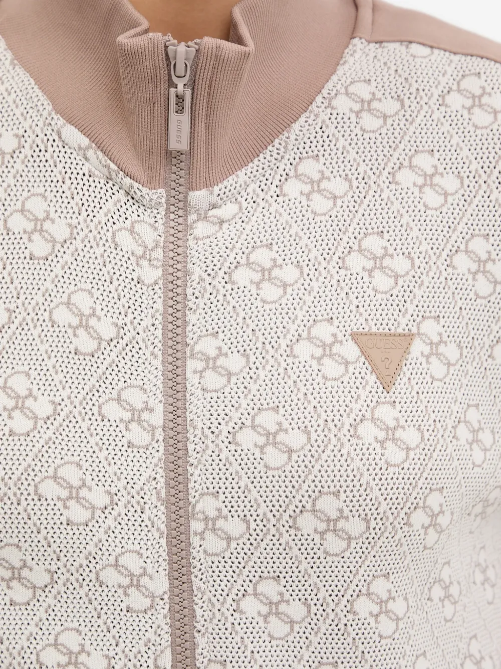 GUESS USA 4G trui met rits Beige